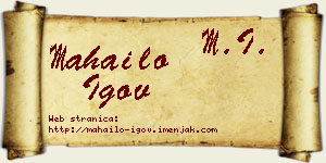 Mahailo Igov vizit kartica